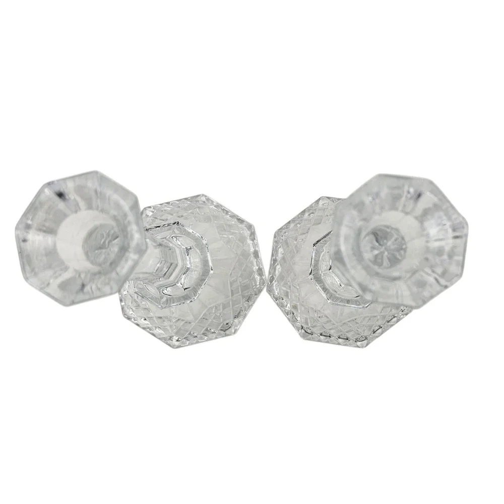 Crystal Glass Candlestick Holders Set Home‎ Decor Table Centerpiece